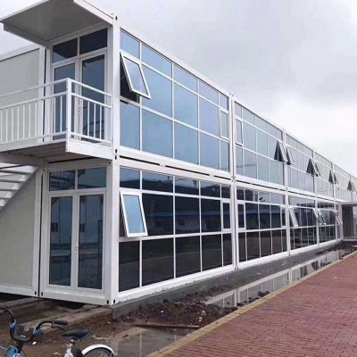 40 ft flat pack container house glass office container modern design prefab container home